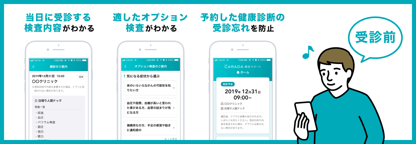 健康管理アプリ CARADA