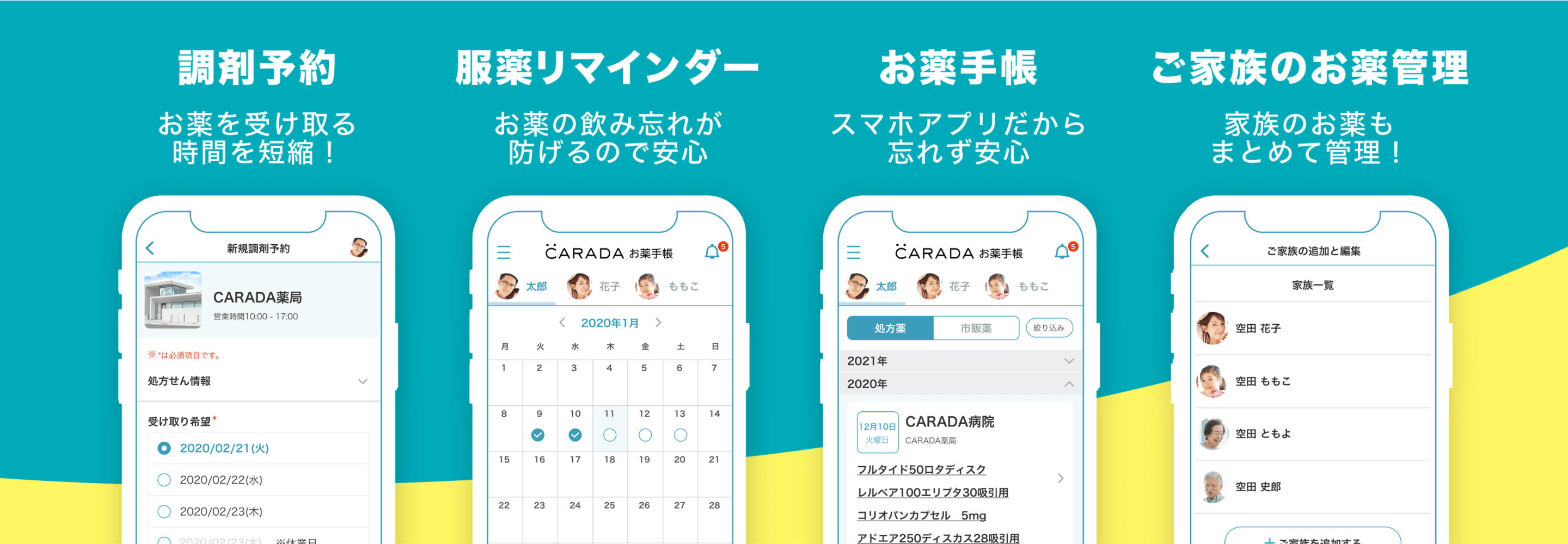 健康管理アプリ CARADA